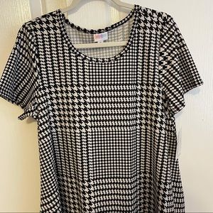 Lularoe medium Jessie dress black white houndstooth
